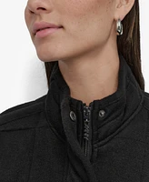 Dkny Women's Quilted Zip-Front Stand-Collar Jacket