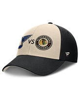 Fanatics Men's Cream/Black St. Louis Blues vs. Chicago Blackhawks 2025 Nhl Winter Classic Matchup Adjustable Hat