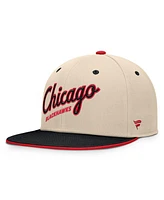 Fanatics Men's Cream/Black Chicago Blackhawks 2025 Nhl Winter Classic Snapback Hat