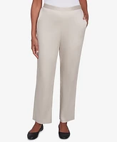 Alfred Dunner Petite Sateen Woven Short Length Pants