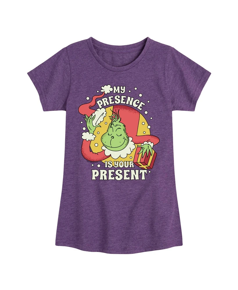 The Grinch Big Girls My Presence is Your Present Graphic Short Sleeve Tee