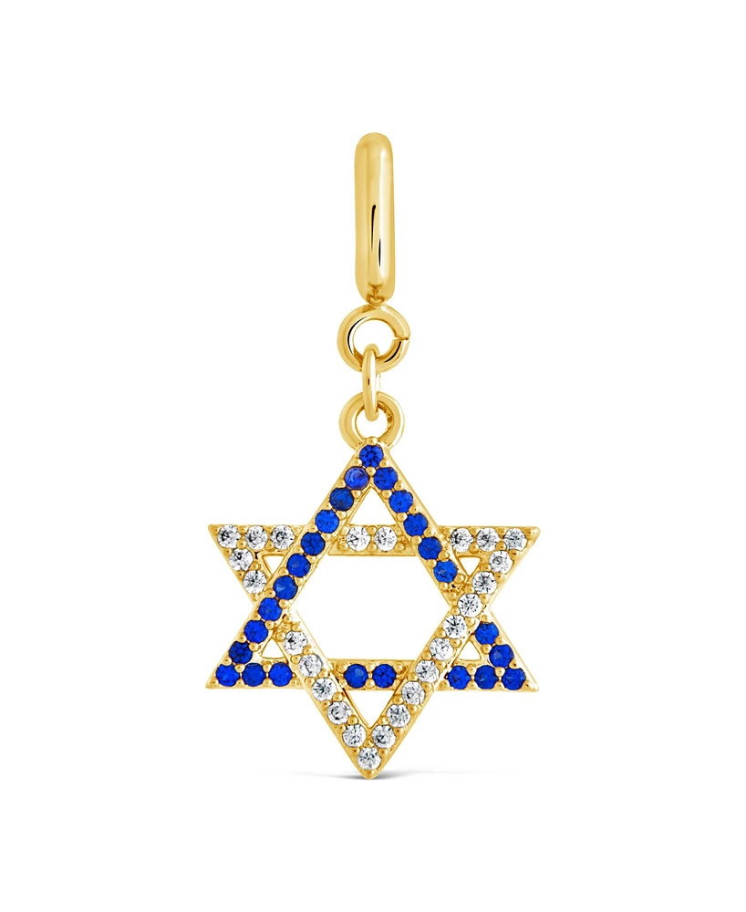 Sterling Forever Cubic Zirconia Star of David Charms