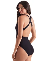 Mimi Flamingo Women's Wren Cross-Back One-Piece Swimsuit