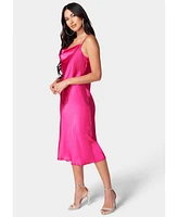 Bebe Women's Satin Midi Slip Dress
