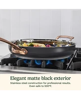 Cuisinart Matte Black Elegance Stainless Steel 12" Skillet