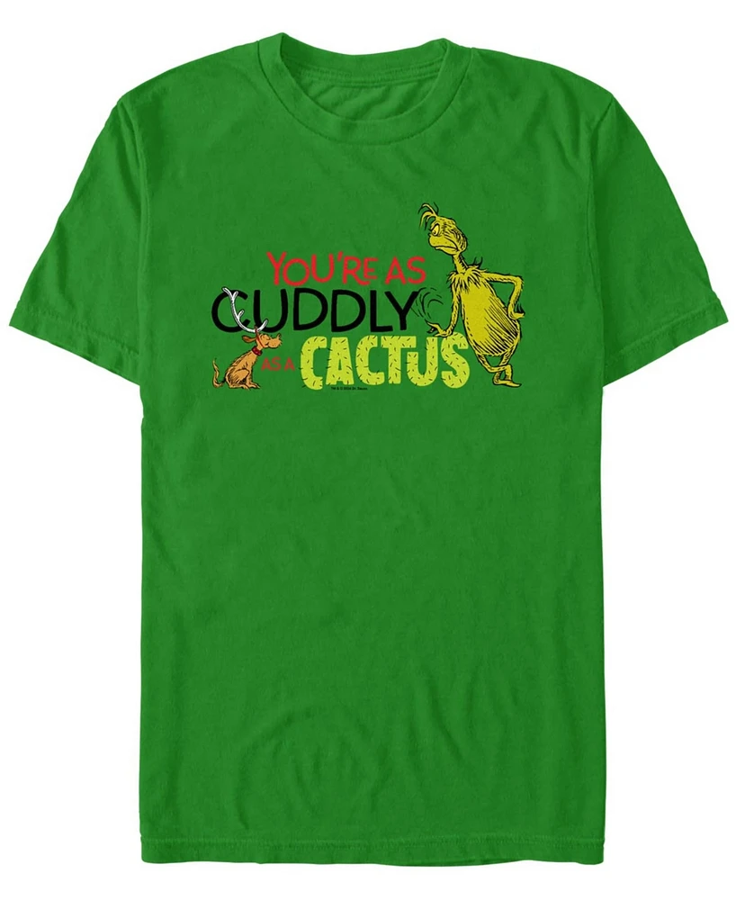 Fifth Sun Men's Cuddly as a Cactus Short Sleeve T-Shirt