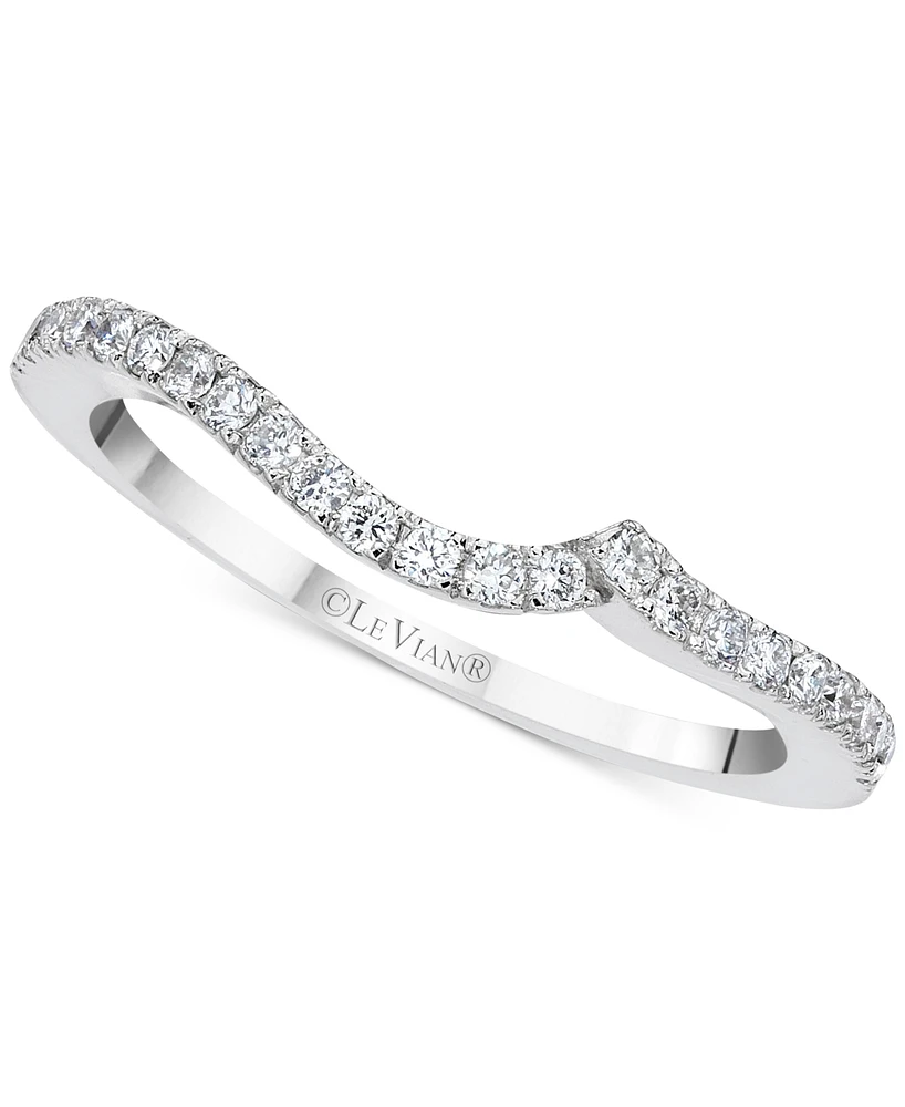Le Vian Vanilla Diamond Curved Band (1/4 ct. t.w.) in 14k White Gold