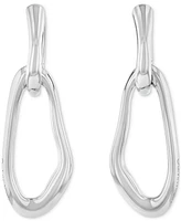 Calvin Klein Silver-Tone Ck Statement Links Drop Earrings