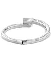 Calvin Klein Silver-Tone Ck Spiral Hinge Bracelet