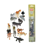 Wild Republic Nature Tube Africa Figurines, 15 Pieces