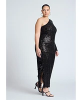 Eloquii Plus Sequin Lace Maxi Dress