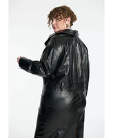 Eloquii Plus Boxy Faux Leather Jacket
