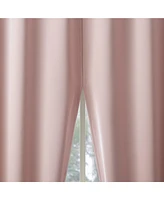 Sun Zero Aria Magnetic Closure Theater Grade 100% Blackout Back Tab Curtain Panel Pair