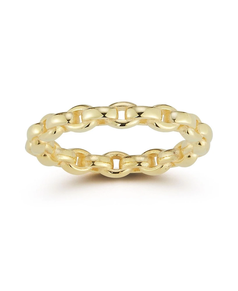 Rachel Zoe 14K Gold Plated Sterling Silver Link Band Ring