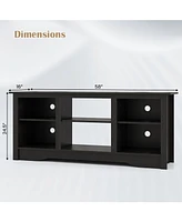 Gouun Tv Stand for up to 65 Inch Flat Screen TVs with Adjustable Shelves for 18 Inch Electric Fireplace (Not Included