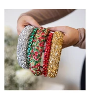 Limited Edition All That Glitters Headband - Christmas Red + Green