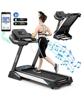 Gymax 4.75HP Folding Treadmill Gym Exercise Machine w/ Auto Incline Led Screen