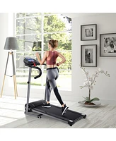 Gymax Folding Treadmill 1100W Electric Motorized Running Jogging Walking Machine