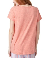 Hue Women's Solid Short-Sleeve Scoop-Neck Pajama T-Shirt