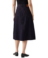 Levi's Women's High Rise A-Line Deconstructed Denim Skirt