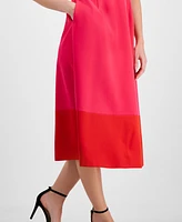 Anne Klein Women's Colorblocked Midi Dress