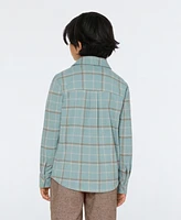 Scotch & Soda Big Boys Yarn Dye Knit Twill Button Up Shirt