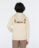 Scotch & Soda Big Boys Graphic Fleece Zip Up Hoodie