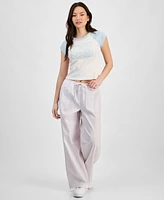 Self Esteem Juniors' Seersucker Drawstring Lounge Pants
