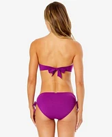 Anne Cole Womens Twist Bikini Top Tie Bottoms