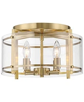 Possini Euro Design Possini Euro Raye 13 3/4"W Soft Gold 4-Light Ceiling Light