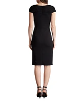 Tadashi Shoji Seton Pleated Drape Cocktail Dress