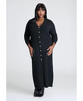 Eloquii Plus Heart Button Sweater Dress