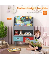 Gouun Kids Bookshelf with Open Compartment for Toddlers 3+ Years Old