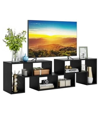 Gouun 3 Pieces Adjustable Tv Stand For Tvs Up To 65 Inch With Shelves Mixed