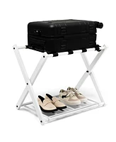 Gouun Set of 2 Folding Metal Luggage Rack Suitcase