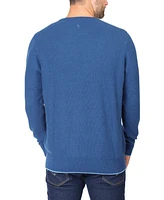 Tailorbyrd Men's Textured Waffle Crew Neck Sweater