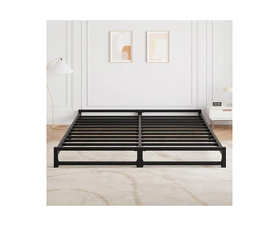 gaomon 6 Inch Queen Bed, Metal Platform Bed Frame with Steel Slats Support, Mattress Foundation, Easy Assembly