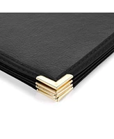 WeChef 10 Pack Restaurant Menu Covers 8.5" x 14" Book Style 4 Pages 6 Views Cafe