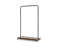 Slickblue Industrial Style Heavy Duty Metal Pipe Clothes Garment Rack with Bottom Shelf Sturdy and Functional