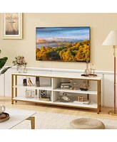 Gouun 3-Tier Corner Tv Stand for TVs up to 65 Inches with Charging Station