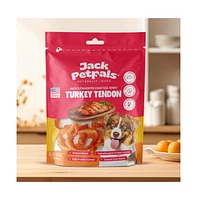 JoJo Modern Pets Jack PetPals Jack s Favorite Crafted Jerky Turkey Tendon Palatable Hypoallergenic High Protein Handcrafted Long Lasting Chew Turkey T