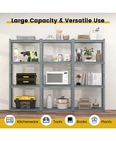 Gouun 4-Tier Metal Shelving Unit with Anti-slip Foot Pad and Anti-tipping Device