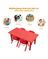 Gouun Kids Plastic Rectangular Learn and Play Table