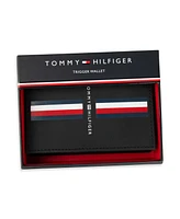 Tommy Hilfiger Men's Striped Leather Pop Up Card Holder Duofold Wallet