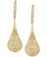 Effy Collection Diamond Openwork Teardrop Earrings (1/2 ct. t.w.) in 14k Gold