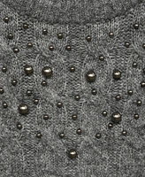 Mango Women's Bead Detail Braided Sweater