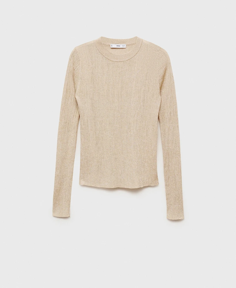 Mango Women's Crewneck Lurex Sweater