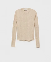 Mango Women's Crewneck Lurex Sweater