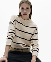 Mango Women's Knit Striped Sweater