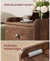 Slickblue Nightstands Bedside Tables with Hidden Drawers for Bedroom Storage Set of 2